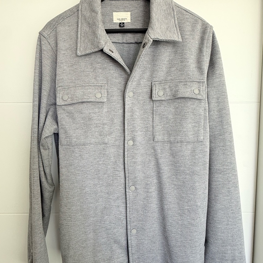 Men's Classic Gray Shirt Jacket